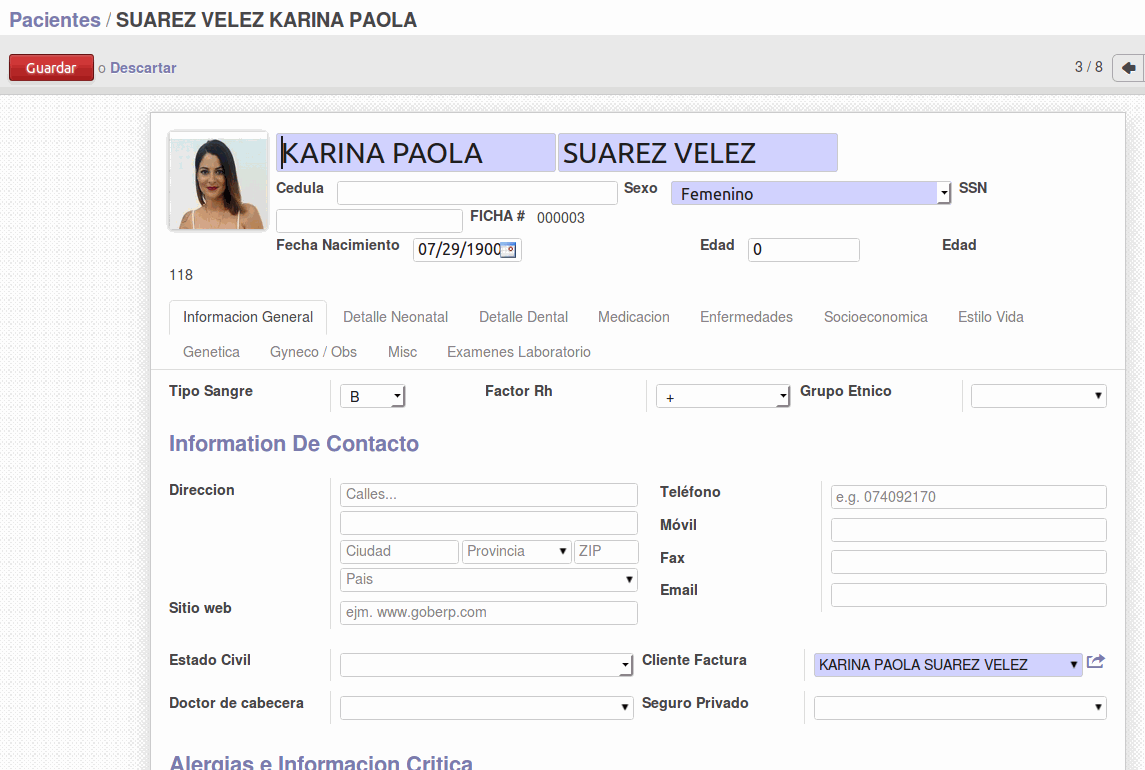 Odoo - Sample 2 for three columns